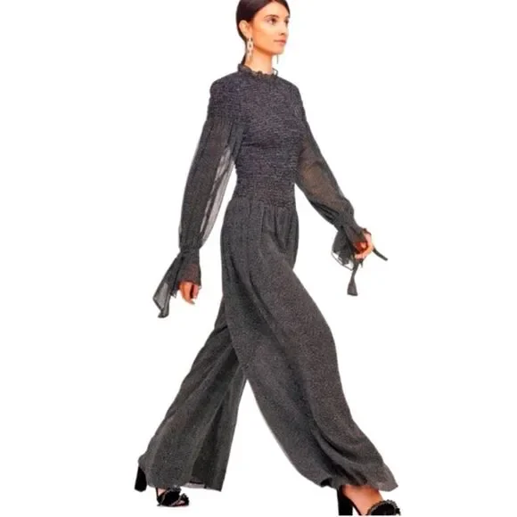 Rebecca Taylor Pebble Print Silk Chiffon Jumpusit - Picture 1 of 15